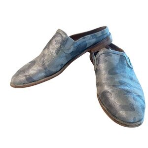 H. S. Trask Women's Mule Camo Metallic Ashley Suede Size 9